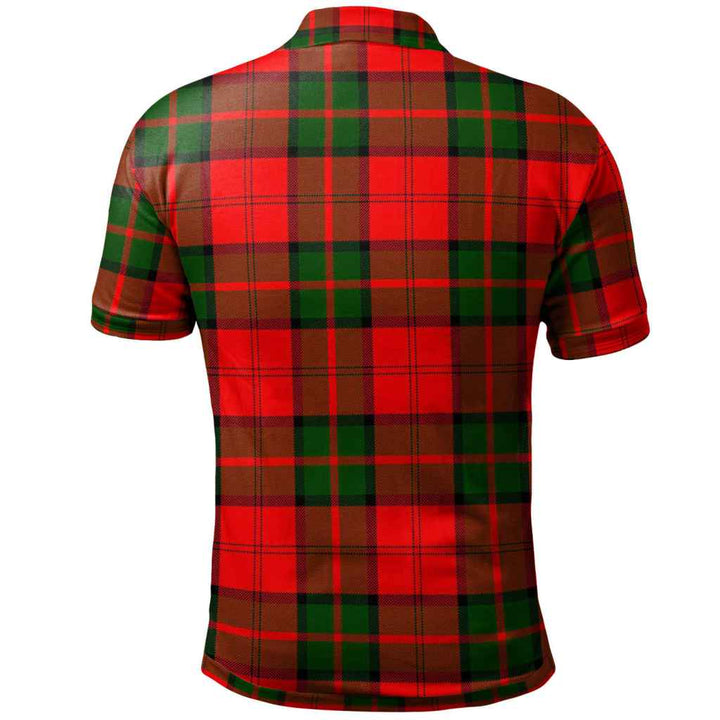 Scottish Dunbar Clan Crest Tartan Polo Shirt Back Side Tartan Plaid