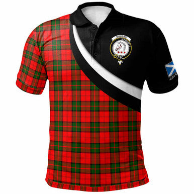 Scottish Dunbar Clan Crest Tartan Polo Shirt - Scotland Forever Style Front Side Tartan Plaid