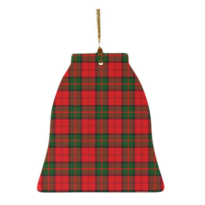 Scottish Dunbar Modern Clan Tartan Ceramic Ornament Bell Shape Tartan Plaid