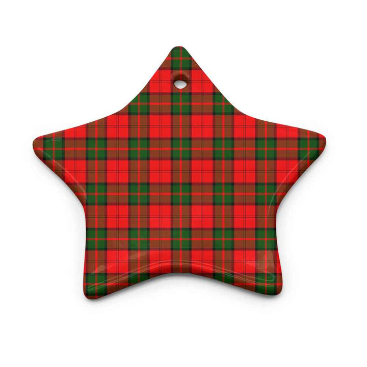 Scottish Dunbar Modern Clan Tartan Ceramic Ornament Star Shape Tartan Plaid