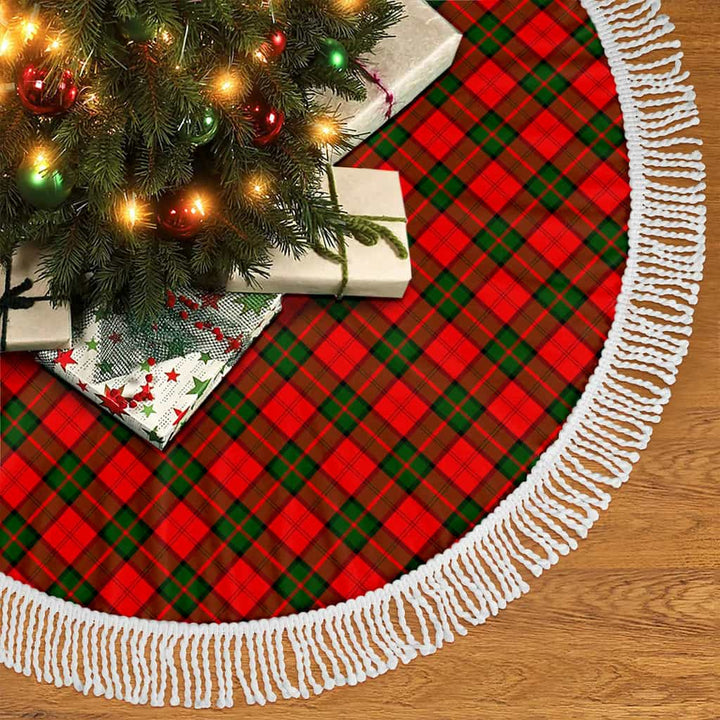 Scottish Dunbar Modern Clan Tartan Christmas Tree Skirt Tassels 2 Tartan Plaid