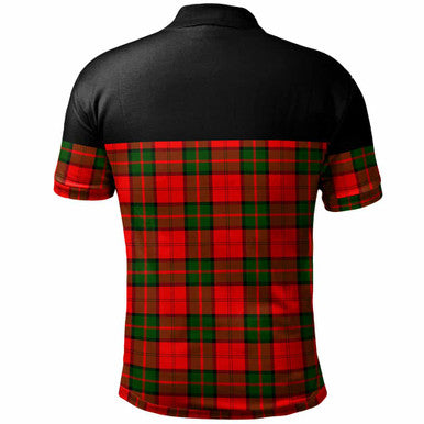 Scottish Dunbar Modern Clan Tartan Polo Shirt - Horizontal Style Back Side Tartan Plaid