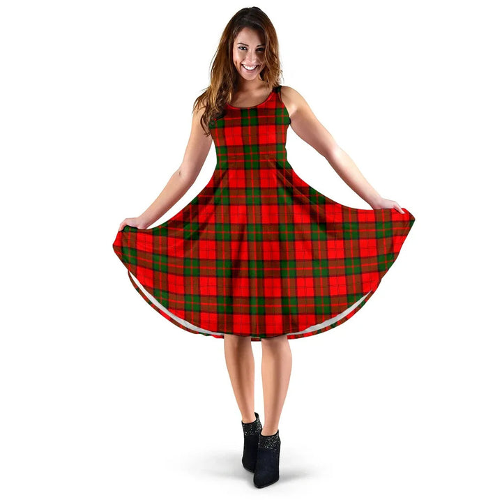 Scottish Dunbar Modern Clan Tartan Women Midi Dress