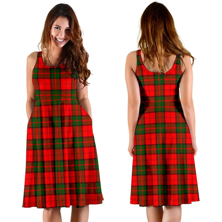 Scottish Dunbar Modern Clan Tartan Women Midi Dress