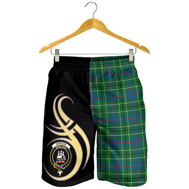 Scottish Duncan Ancient Clan Crest Tartan Believe in Me Men's Shorts