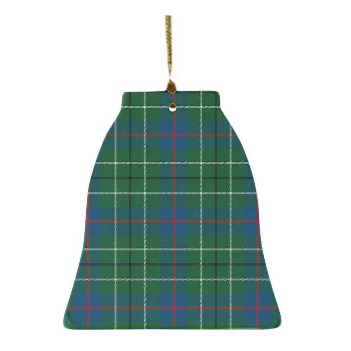 Scottish Duncan Ancient Clan Tartan Ceramic Ornament Bell Shape Tartan Plaid