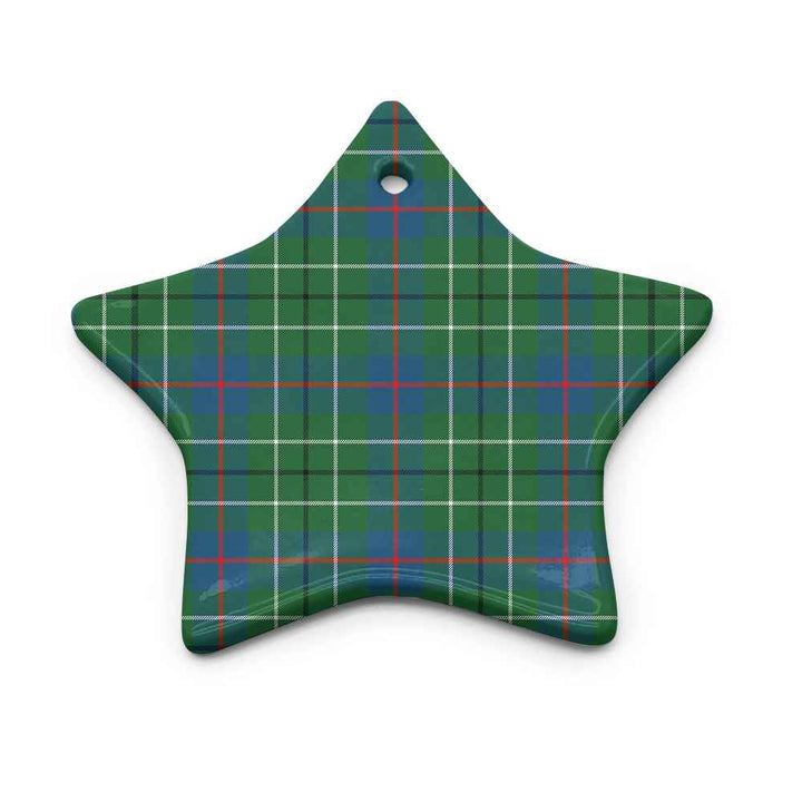Scottish Duncan Ancient Clan Tartan Ceramic Ornament Star Shape Tartan Plaid
