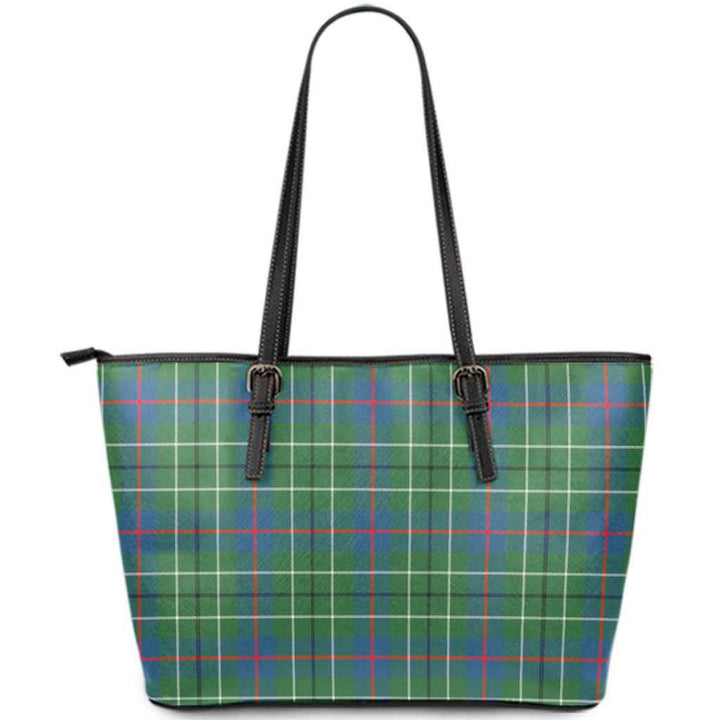 Scottish Duncan Ancient Clan Tartan Leather Tote Tartan Plaid