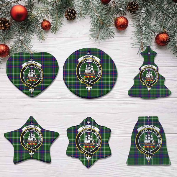 Scottish Duncan Clan Crest Tartan Ceramic Ornament All Tartan Plaid