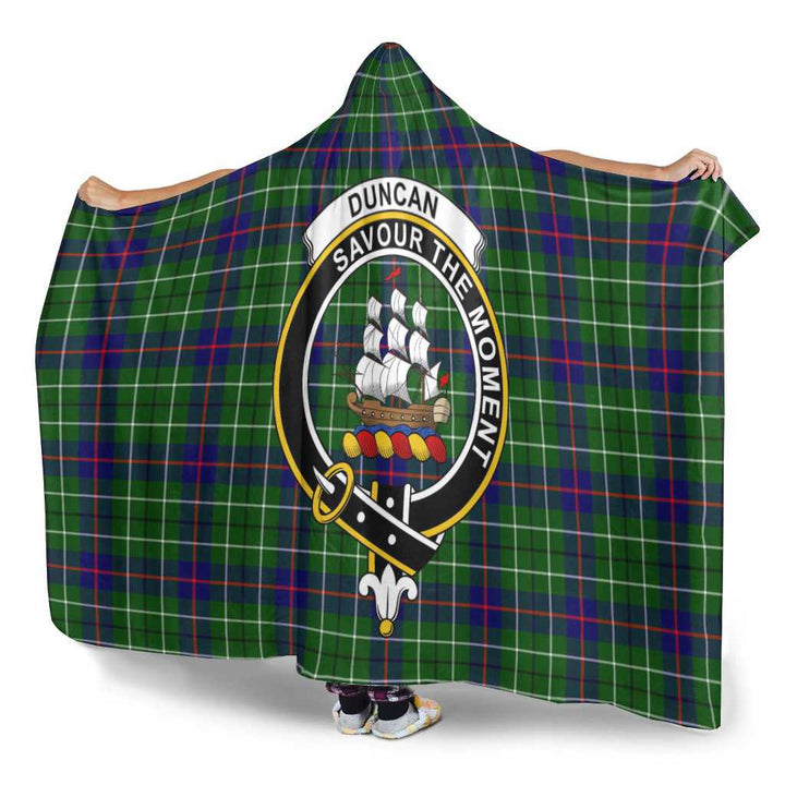 Scottish Duncan Clan Crest Tartan Hooded Blanket Tartan Plaid 3