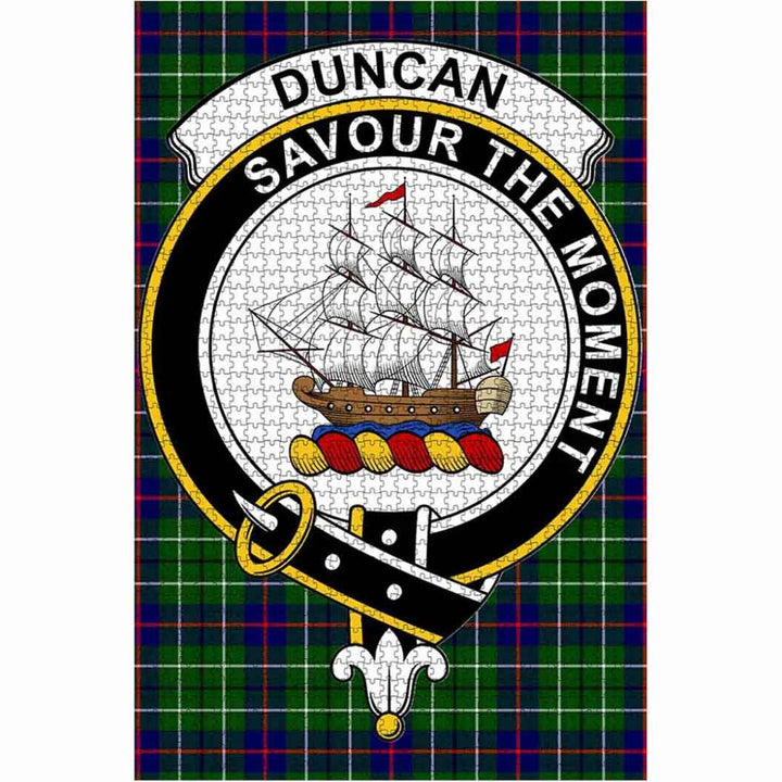 Scottish Duncan Clan Crest Tartan Jigsaw Puzzle 1