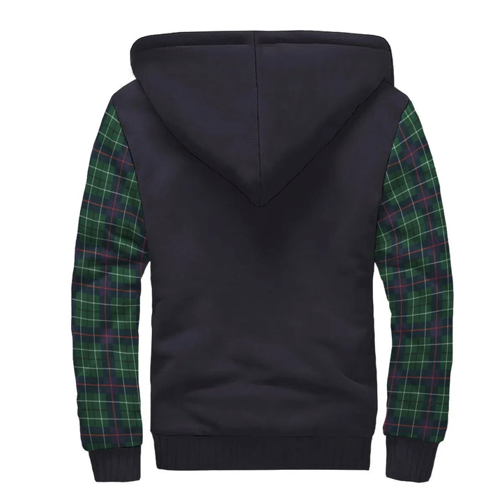 Scottish Duncan Clan Crest Tartan Plaid Sleeve Sherpa Hoodie