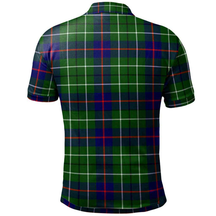 Scottish Duncan Clan Crest Tartan Polo Shirt Back Side Tartan Plaid