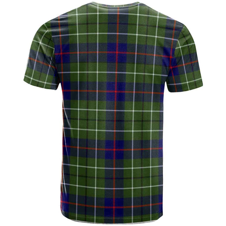 Scottish Duncan Clan Crest Tartan T-Shirt Back Side Tartan Plaid