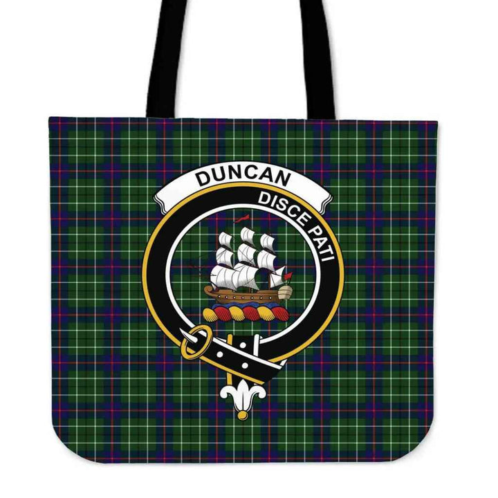 Scottish Duncan Clan Crest Tartan Tote Bag Tartan Plaid