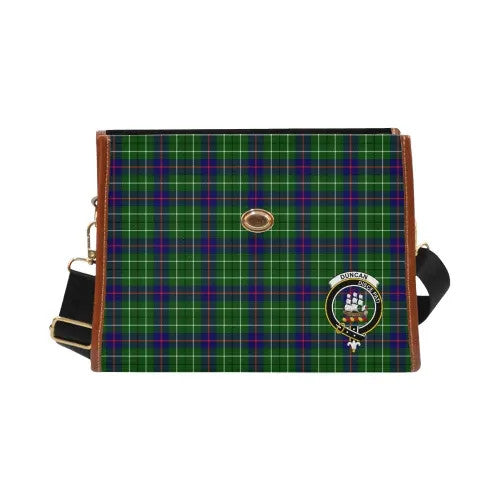 Scottish Duncan Clan Crest Tartan Waterproof Canvas Bag Tartan Plaid 2