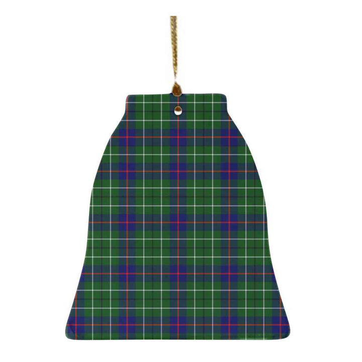 Scottish Duncan Modern Clan Tartan Ceramic Ornament Bell Shape Tartan Plaid