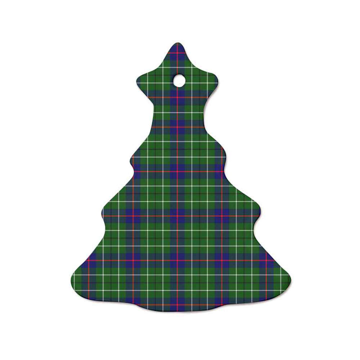 Scottish Duncan Modern Clan Tartan Ceramic Ornament  Tree Shape Tartan Plaid
