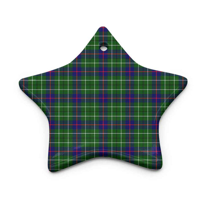 Scottish Duncan Modern Clan Tartan Ceramic Ornament Star Shape Tartan Plaid