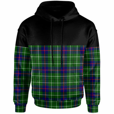 Scottish Duncan Modern Clan Tartan Hoodie - Horizontal Style Front Side Tartan Plaid