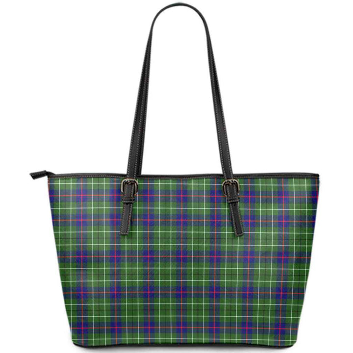 Scottish Duncan Modern Clan Tartan Leather Tote Tartan Plaid