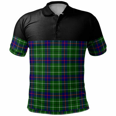 Scottish Duncan Modern Clan Tartan Polo Shirt - Horizontal Style Front Side Tartan Plaid