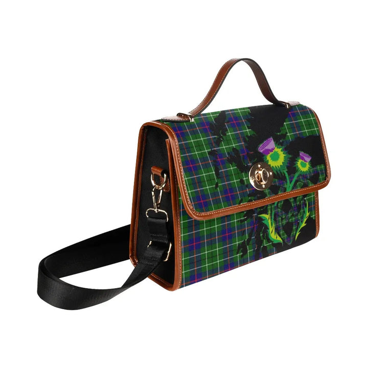 Scottish Duncan Modern Clan Tartan Waterproof Canvas Bag With Thistle Tartan Plaid 3