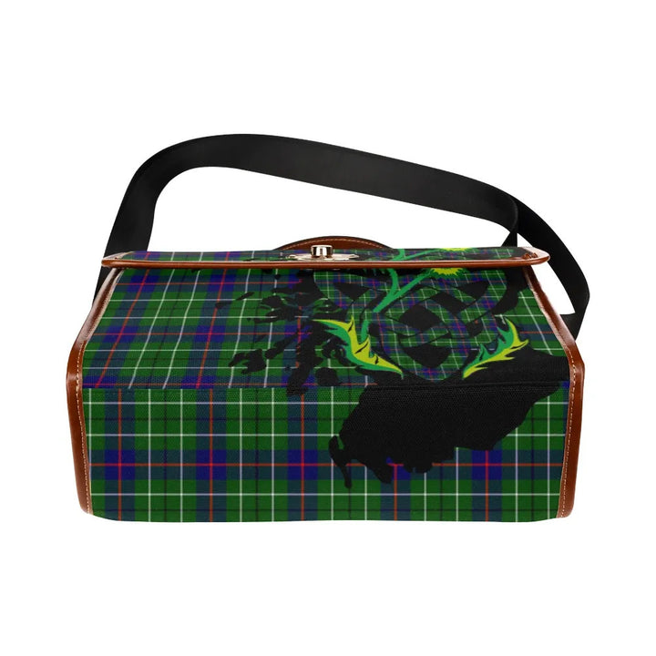 Scottish Duncan Modern Clan Tartan Waterproof Canvas Bag With Thistle Tartan Plaid 5