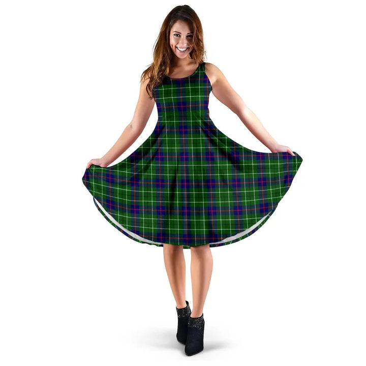 Scottish Duncan Modern Clan Tartan Women Midi Dress