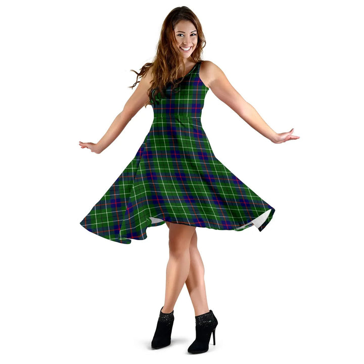 Scottish Duncan Modern Clan Tartan Women Midi Dress