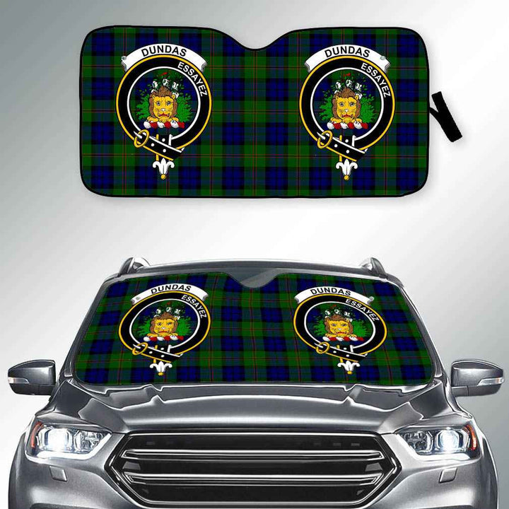 Scottish Dundas Clan Crest Tartan Car Windshield Sun Shade Tartan Plaid 2