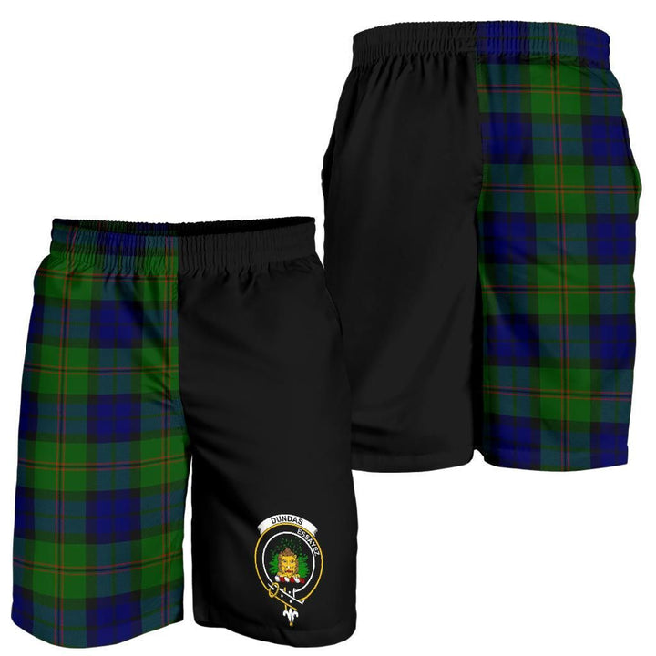 Scottish Dundas Clan Crest Tartan Half of Me Men's Shorts