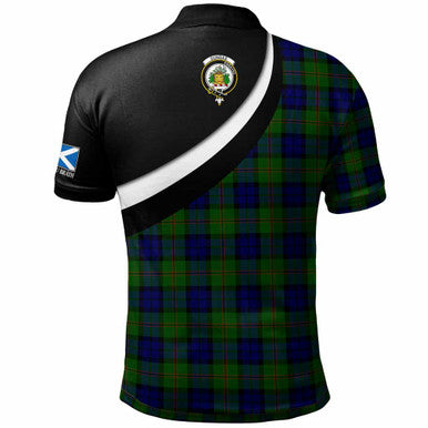 Scottish Dundas Clan Crest Tartan Polo Shirt - Scotland Forever Style Back Side Tartan Plaid