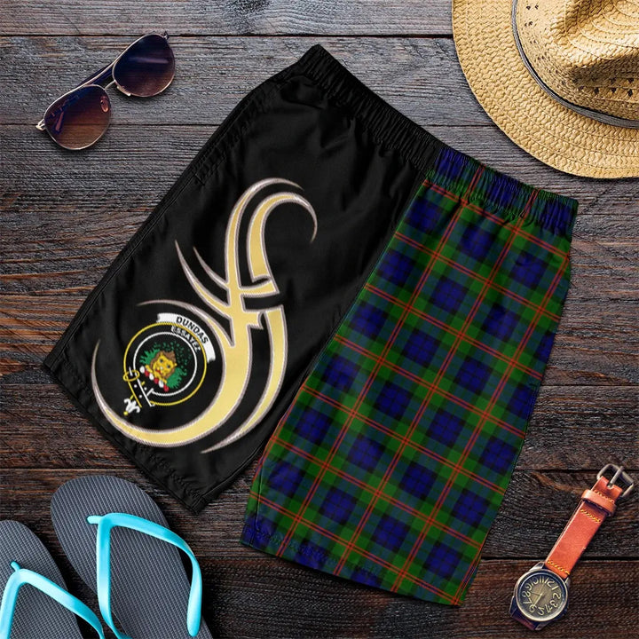 Scottish Dundas Modern 02 Clan Crest Tartan Believe in Me Men's Shorts