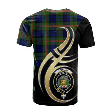 Scottish Dundas Modern 02 Clan Crest Tartan T-Shirt Believe in Me Back Side Tartan Plaid