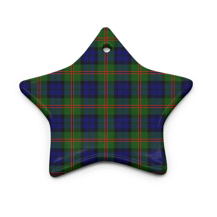 Scottish Dundas Modern 02 Clan Tartan Ceramic Ornament Star Shape Tartan Plaid
