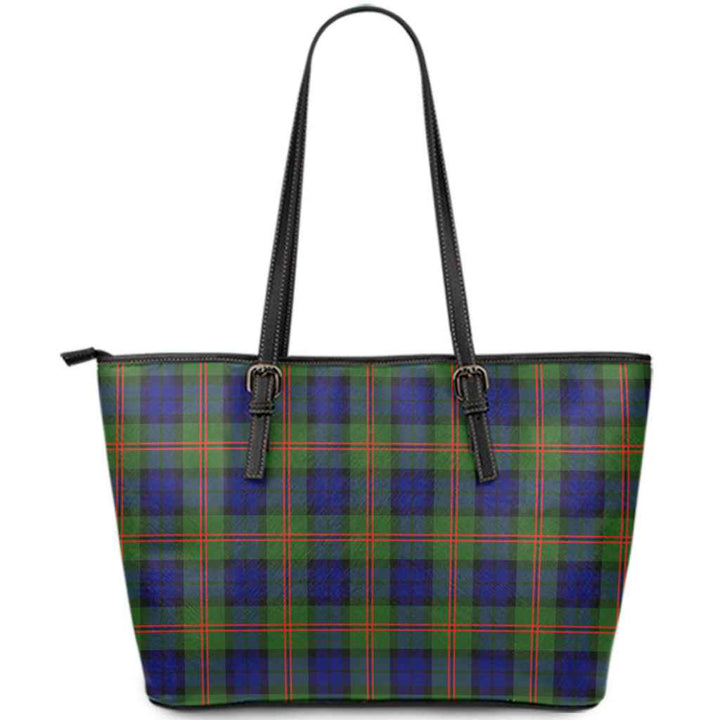 Scottish Dundas Modern 02 Clan Tartan Leather Tote Tartan Plaid