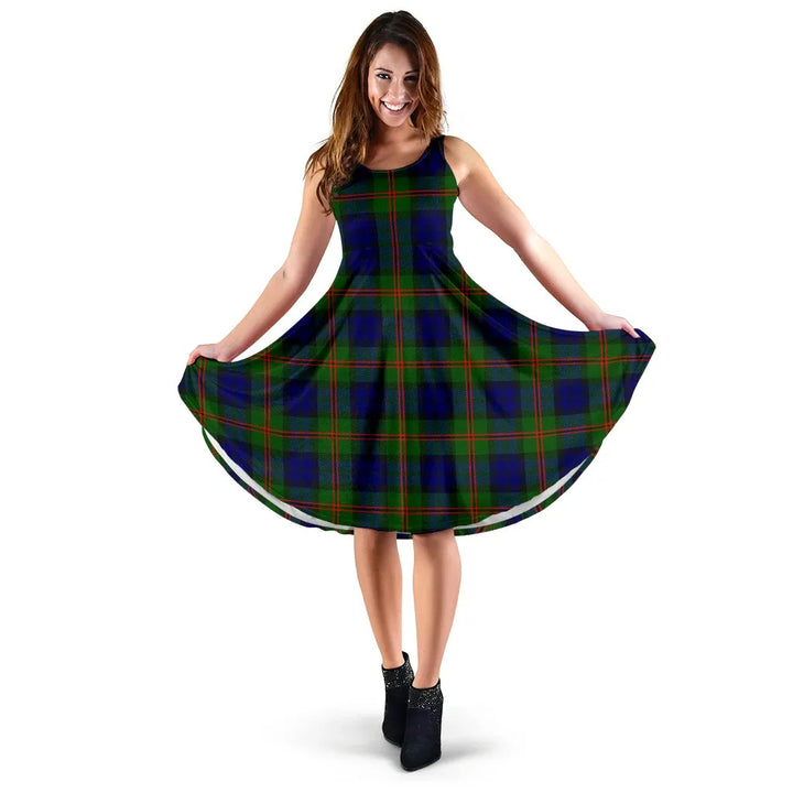 Scottish Dundas Modern 02 Clan Tartan Women Midi Dress