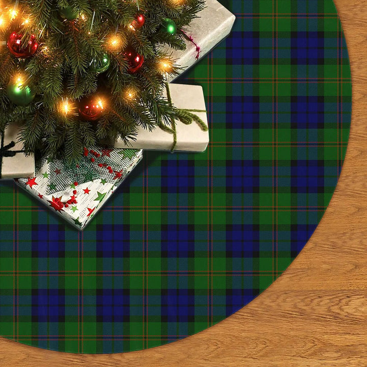 Scottish Dundas Modern Clan Tartan Christmas Tree Skirt No Tassels 2 Tartan Plaid