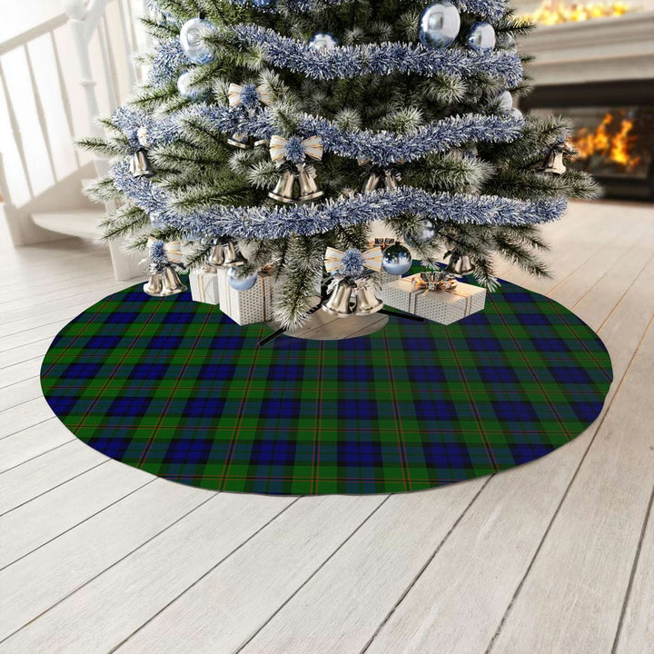 Scottish Dundas Modern Clan Tartan Christmas Tree Skirt No Tassels 3 Tartan Plaid