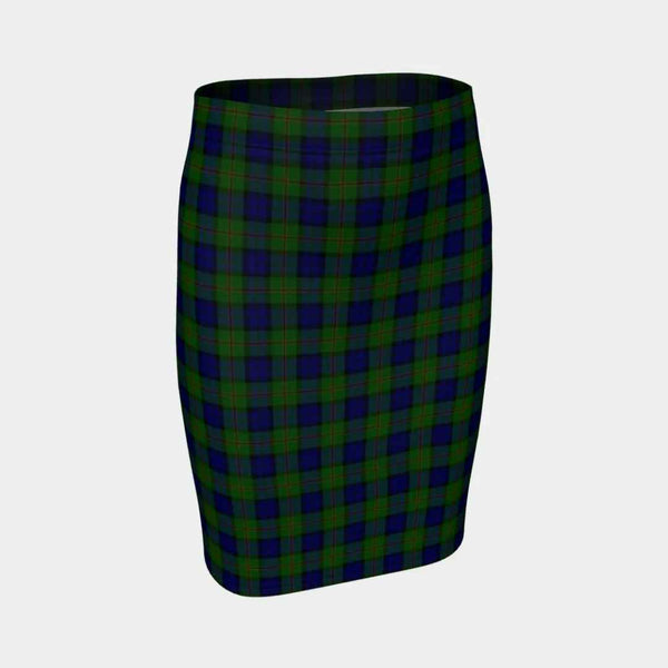 Scottish Dundas Modern Clan Tartan Fitted Skirt Tartan Plaid 1