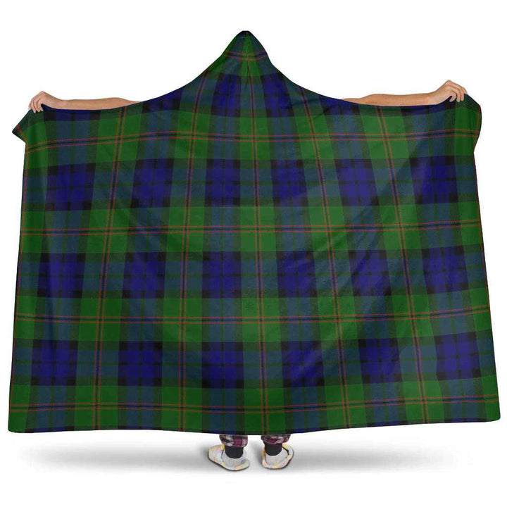 Scottish Dundas Modern Clan Tartan Hooded Blanket Tartan Plaid 1