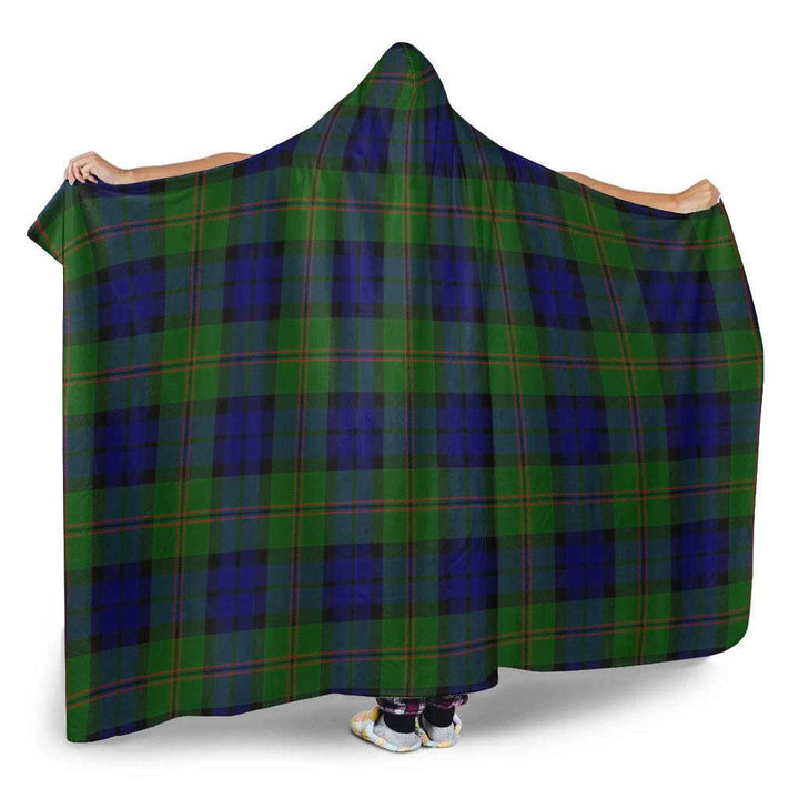 Scottish Dundas Modern Clan Tartan Hooded Blanket Tartan Plaid 2