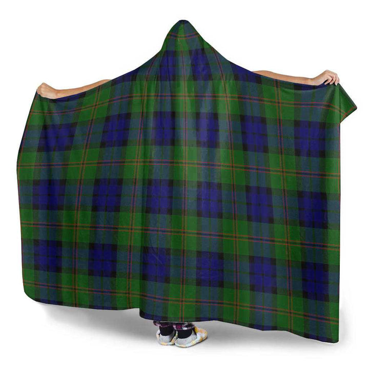 Scottish Dundas Modern Clan Tartan Hooded Blanket Tartan Plaid 3
