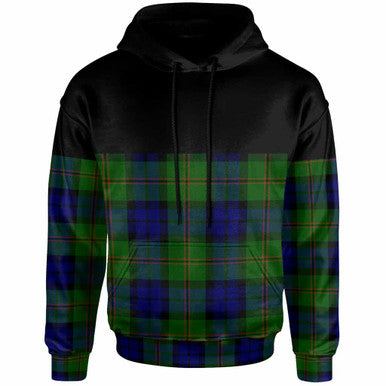 Scottish Dundas Modern Clan Tartan Hoodie - Horizontal Style Front Side Tartan Plaid