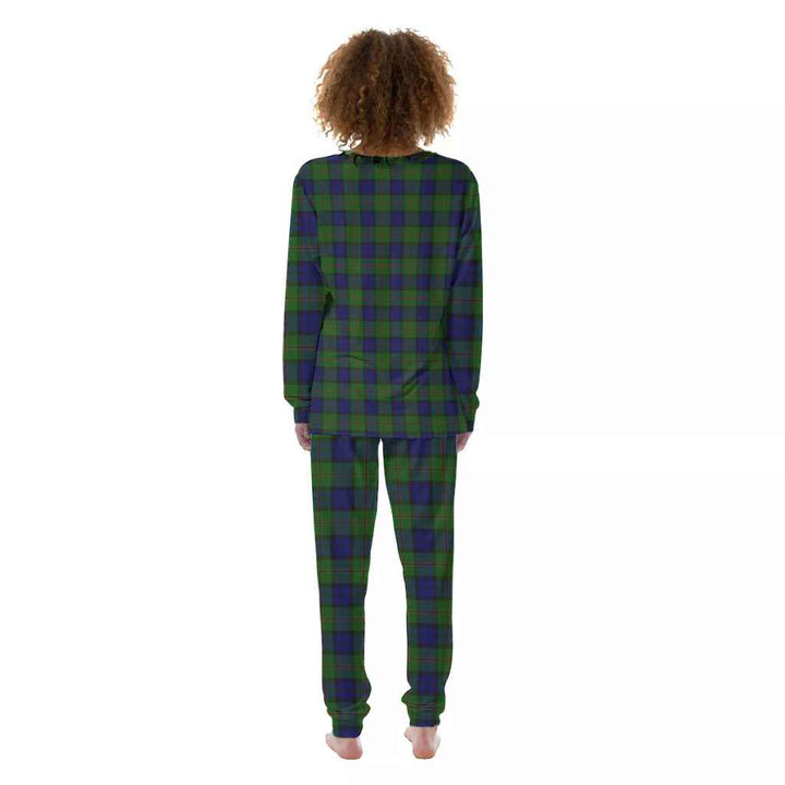 Scottish Dundas Modern Clan Tartan Pajama Set Women Back Side Tartan Plaid