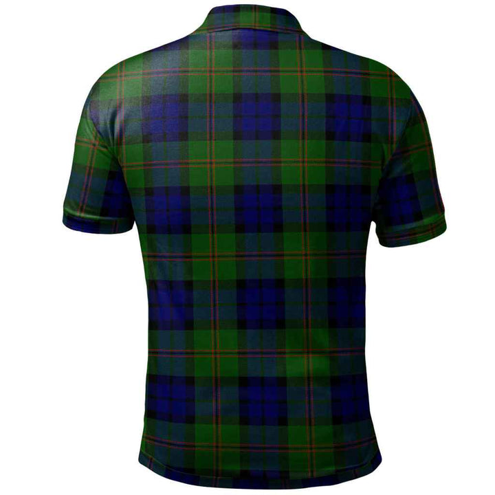 Scottish Dundas Modern Clan Tartan Polo Shirt Back Side Tartan Plaid
