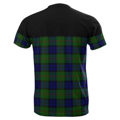 Scottish Dundas Modern Clan Tartan T-Shirt Horizontal Style Back Side Tartan Plaid