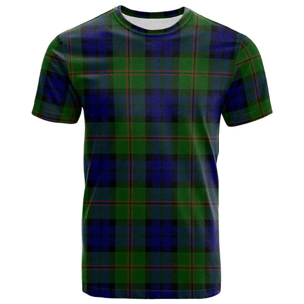 Scottish Dundas Modern Clan Tartan T-Shirt Front Side Tartan Plaid