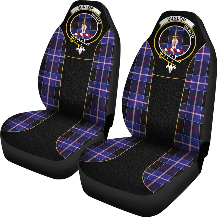 Scottish Dunlop Clan Crest Tartan Car Seat Covers - Special Style 2